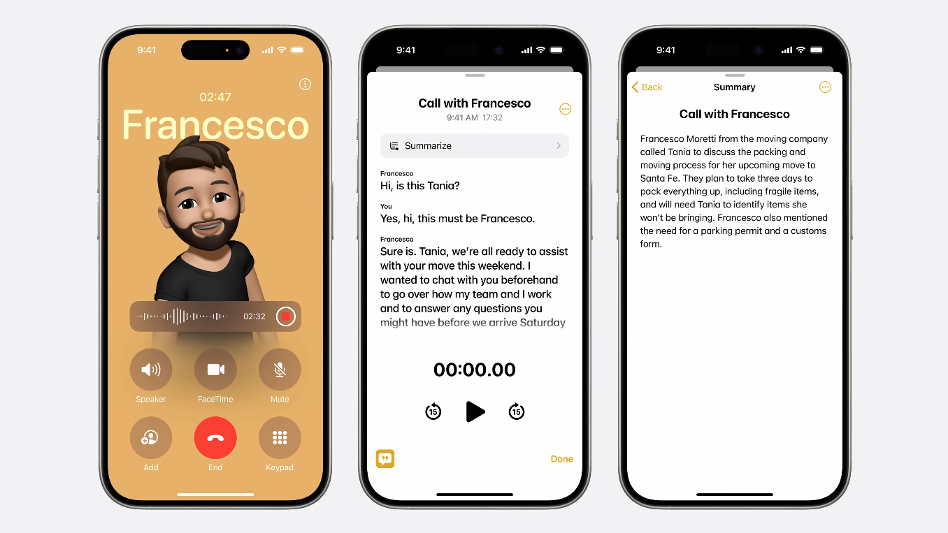 iphone call recording ios 18