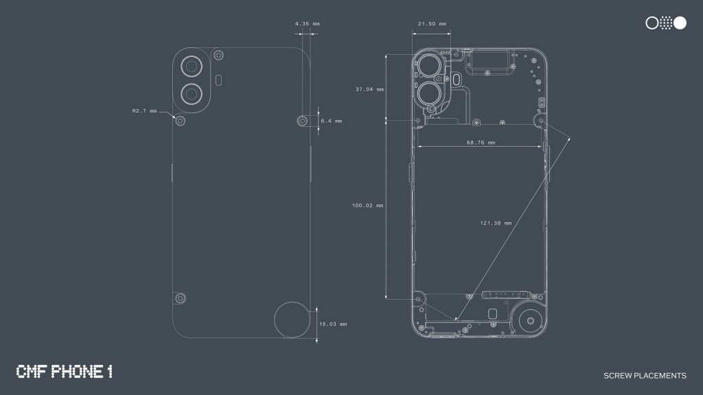 CMF Phone 1 Teardown official sketch.