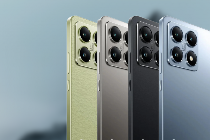 Xiaomi 14T in its 4 colorways; lemon green, titanium, black and blue.