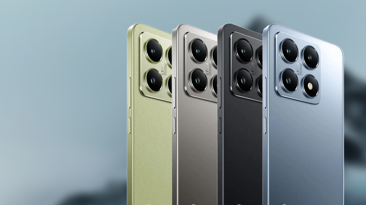 Xiaomi 14T in its 4 colorways; lemon green, titanium, black and blue.