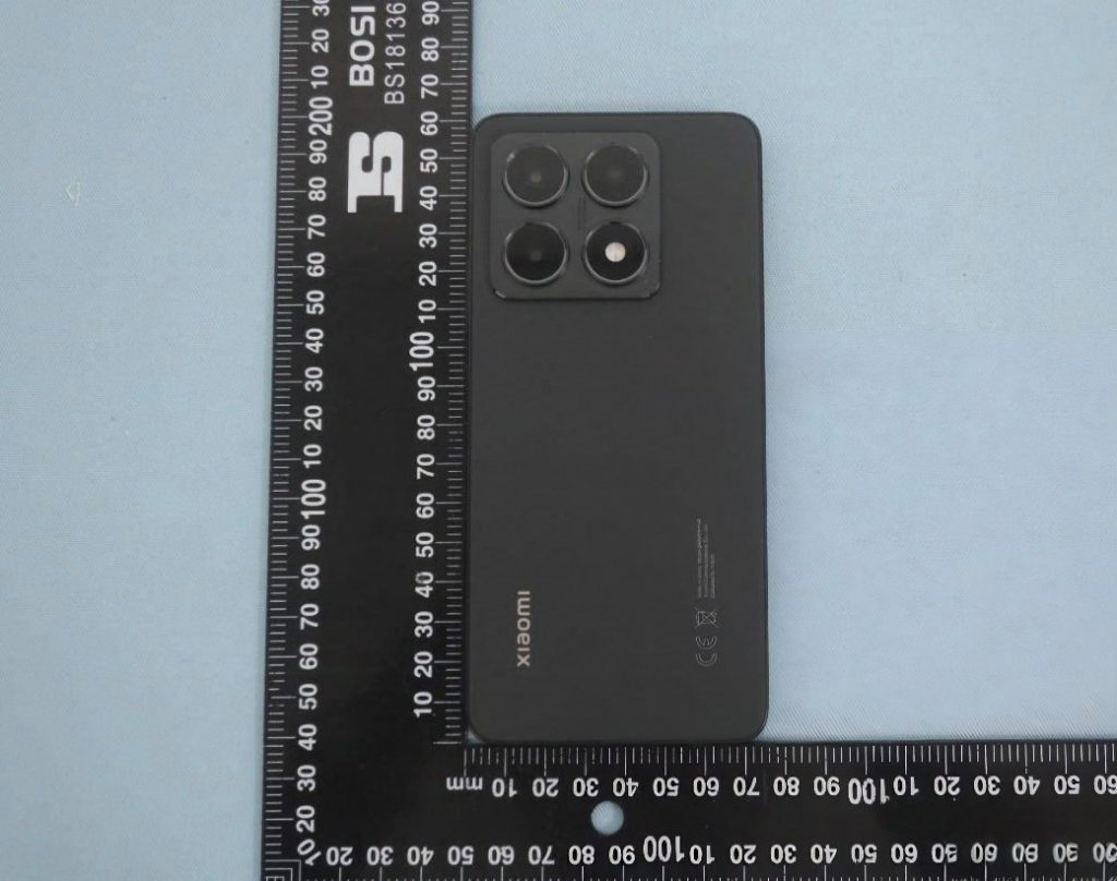 FCC pictures of the xiaomi 14t pro in its black colorway.