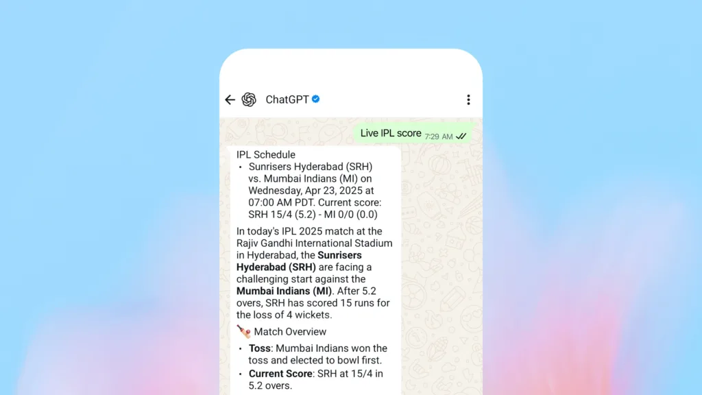 אינטגרציה מלאה של ChatGPT עם WhatsApp