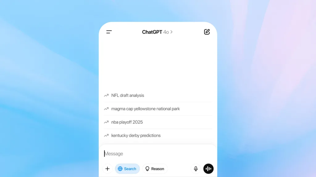 הצעות לחיפושים חמים ב-ChatGPT