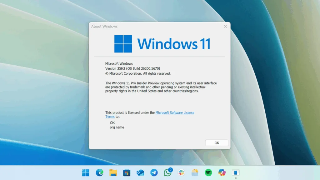 Windows 11 25H2 \ תמונה: Windows Central