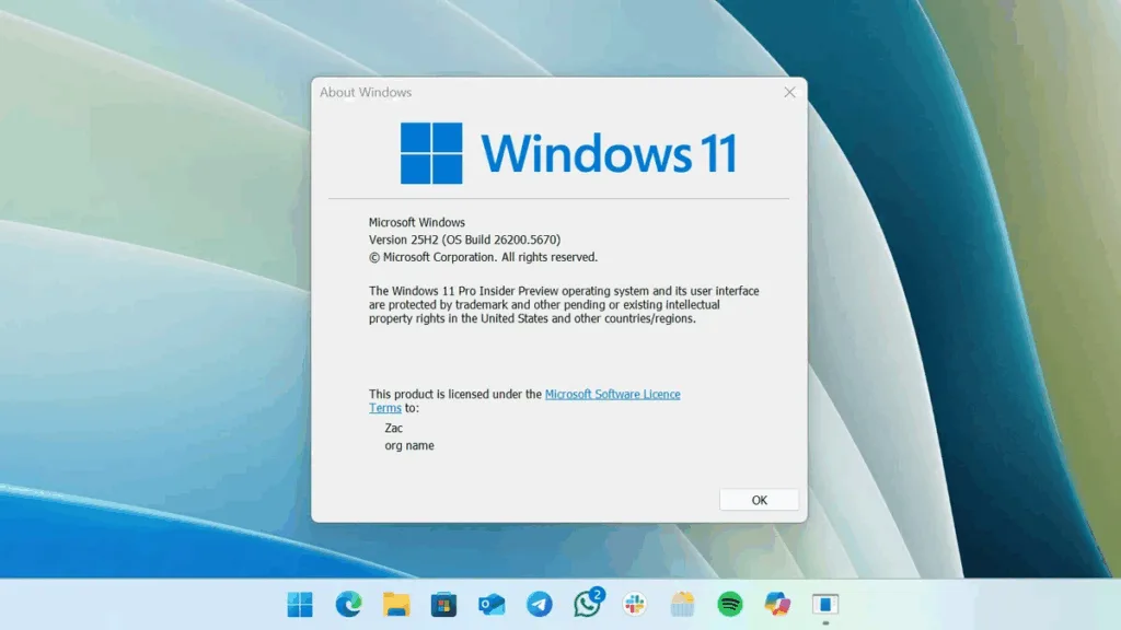 Windows 11 25H2 | תמונה: Windows Central
