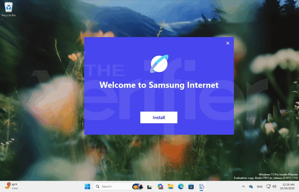 דפדפן Samsung למחשב | תמונה: צילום מסך