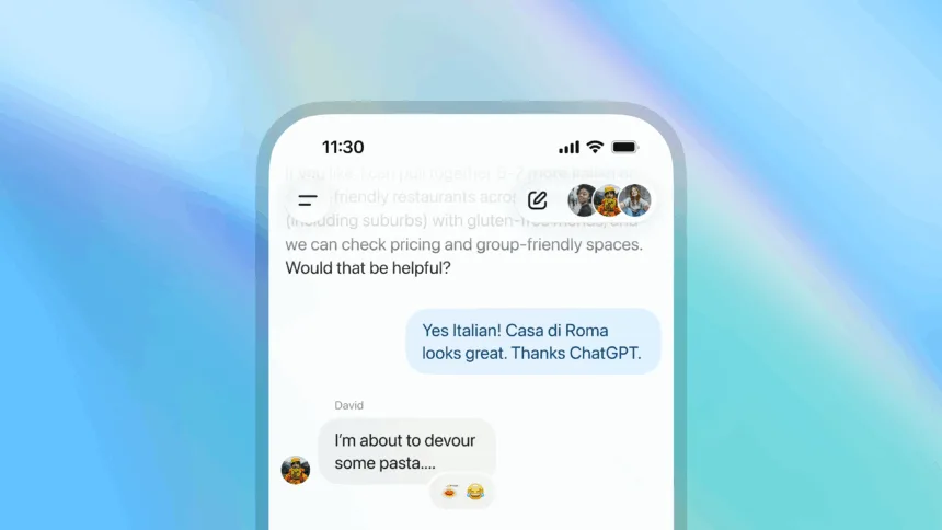 ChatGPT בשיחה קבוצתית | תמונה: OpenAI