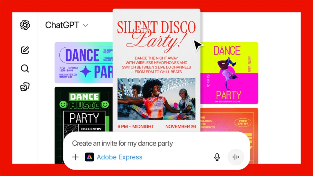 Adobe Express ב-ChatGPT | תמונה: Adobe