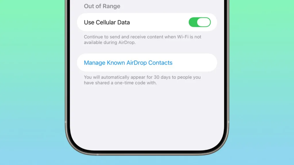 AirDrop מבלי להוסיף אנשי קשר | תמונה: MacRumors