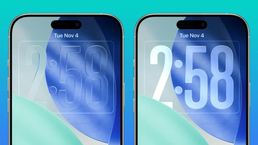 הזכוכית הנוזלית מתעדכן במסך הנעילה | תמונה: MacRumors