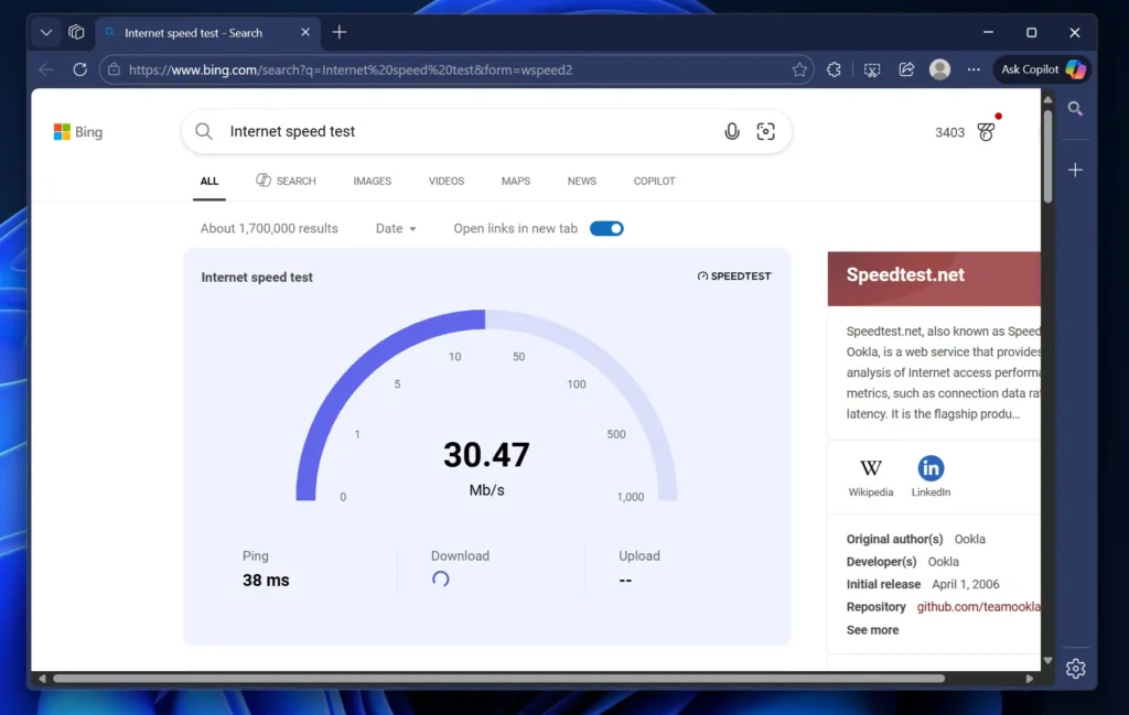 בדיקת מהירות משורת המשימות | תמונה: WindowsLatest