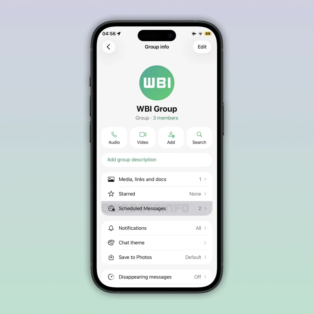 כך תתזמנו הודעות בוואטסאפ | תמונה: WABetainfo