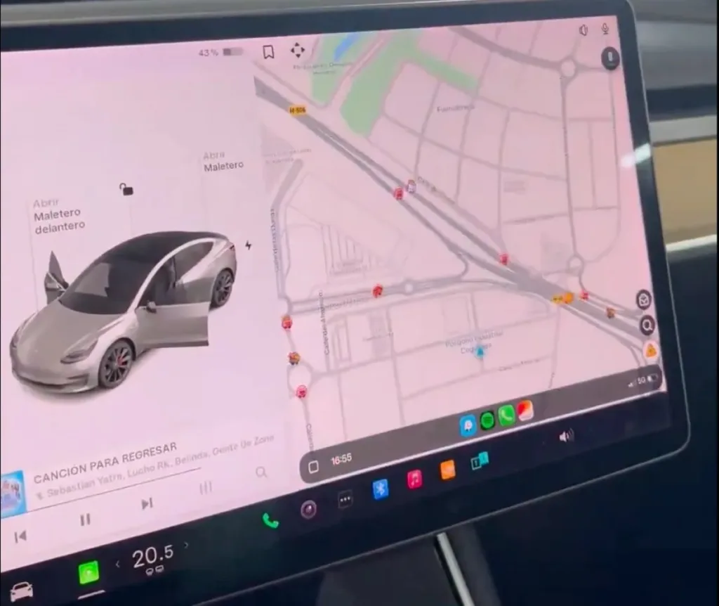 CarPlay בטסלה | תמונה: צילום מסך