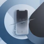 סמארטפון עם לב שבור על המסך, מכוסה בקרח.